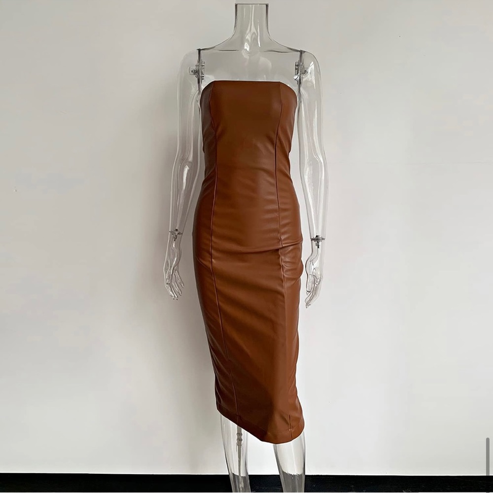 Faux leather Dress
